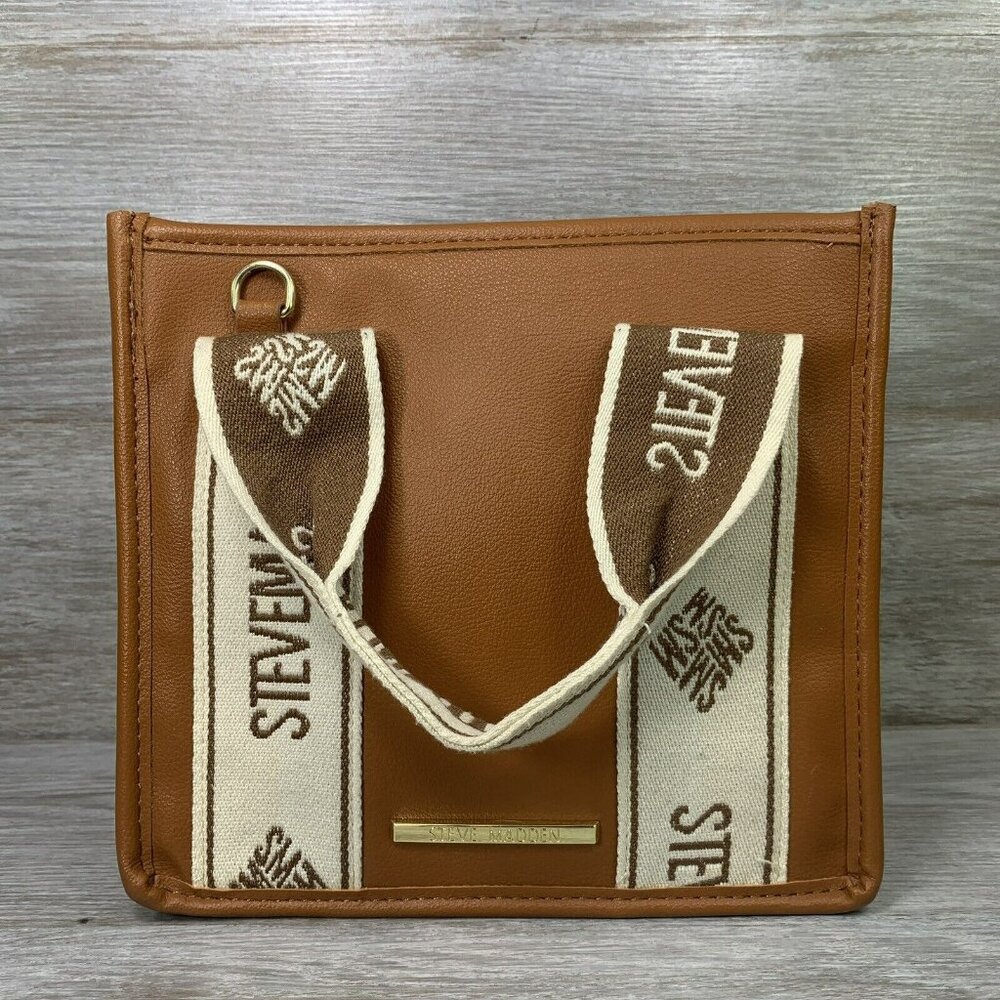 Steve Madden Brown Leather TikTok Viral Tote Bag Purse